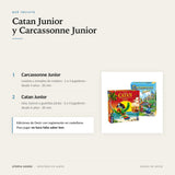 Infografía: qué incluye el pack Catan Junior y Carcassonne Junior de Devir, con edades y jugadores