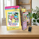 Pack Pocket Tin + Megapack + 8 Sobres Panini Hello Kitty & Friends + Deck Box sobre una mesa de madera