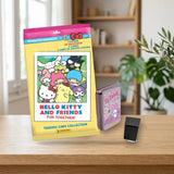 Pack Pocket Tin + Megapack Panini Hello Kitty & Friends + Deck Box sobre una mesa de madera