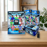 Pack Tin Box + Megapack + 12 Sobres Panini MegaCracks 2026/27 + Deck Box sobre una mesa de madera