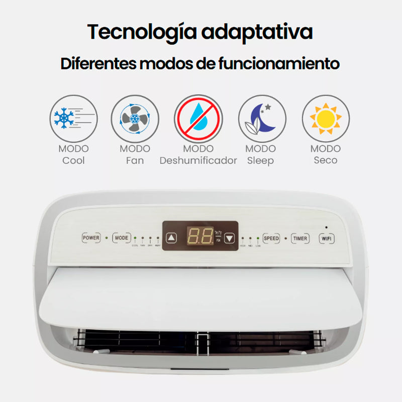 Aire Acondicionado Portátil Infiniton PACPX45AW 4500 Frigorías Bomba de Calor WiFi