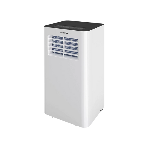Aire acondicionado portátil Infiniton PACSF25A 10000 BTU blanco, vista frontal con rejilla de salida y panel superior