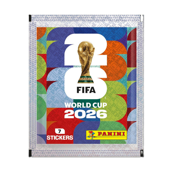 Panini FIFA World Cup 2026 - sobre oficial con 7 cromos adhesivos del Mundial 2026 USA Mexico Canada - vista principal