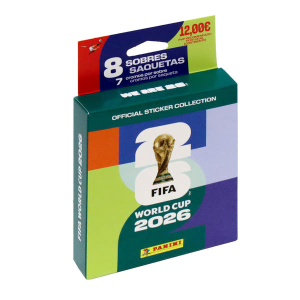 Panini Ecoblister FIFA World Cup 2026 - 8 sobres oficiales con 56 cromos del Mundial USA Mexico Canada - vista principal