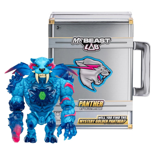 MrBeast Lab Apex Beast Panther figura coleccionable 15,8 cm con su caja maletín
