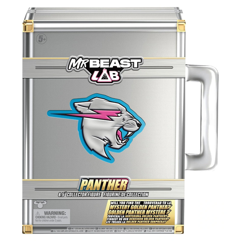 MrBeast Lab Apex Beast Panther figura coleccionable 15,8 cm caja maletín cerrada