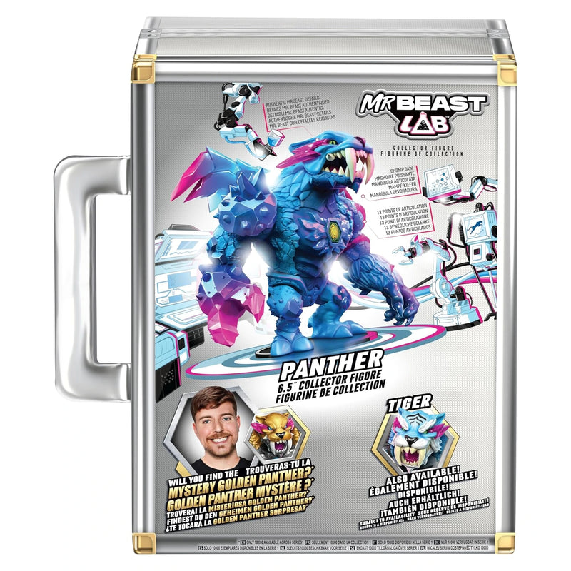 MrBeast Lab Apex Beast Panther figura coleccionable 15,8 cm parte trasera de la caja