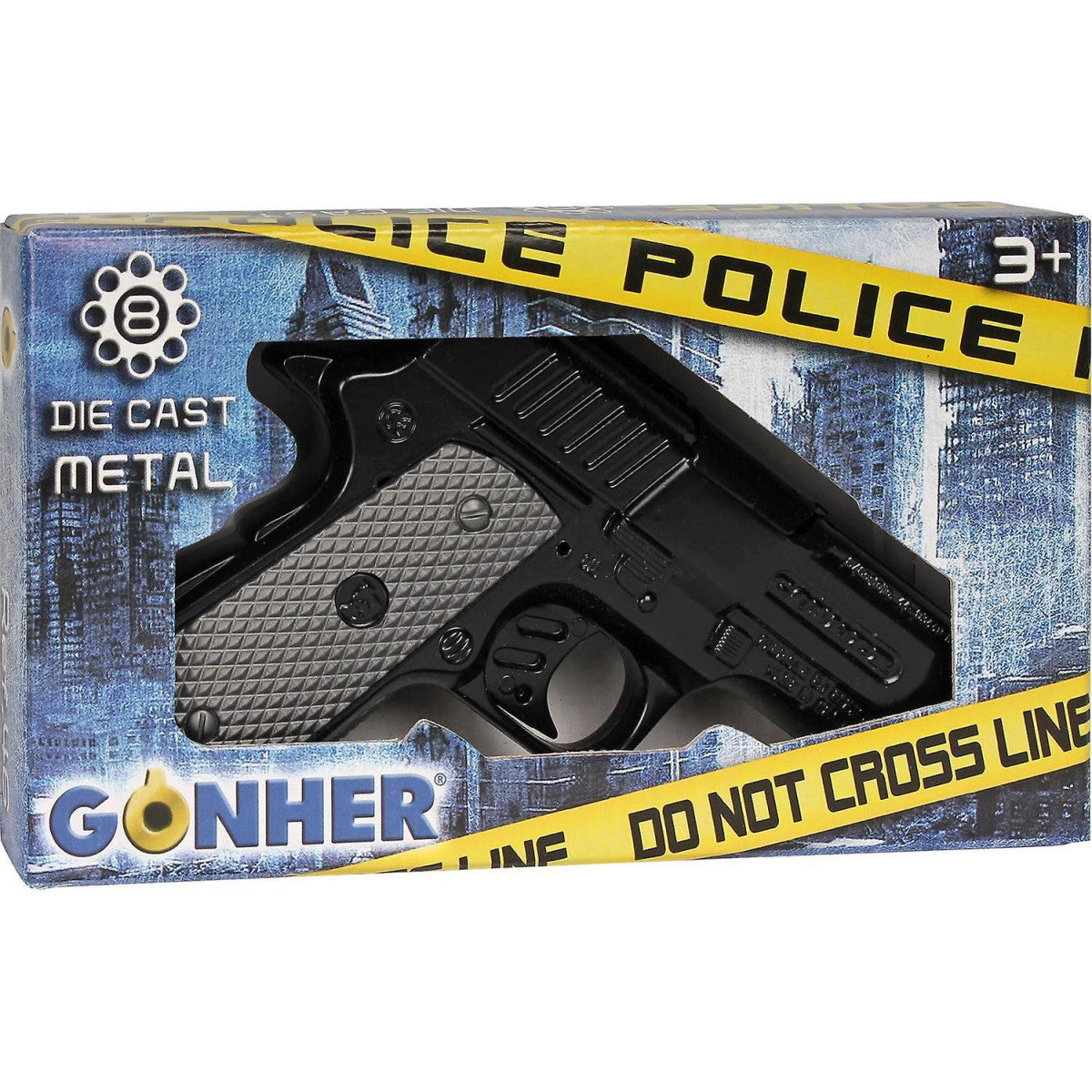 Gonher Pistola Policía 46/6 Negra 8 Tiros