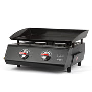 Plancha de gas Vitrokitchen PG230NB vista en perspectiva lateral