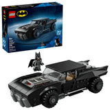 Caja y Batmóvil LEGO DC 76332 The Batman minifigura habitáculo abierto
