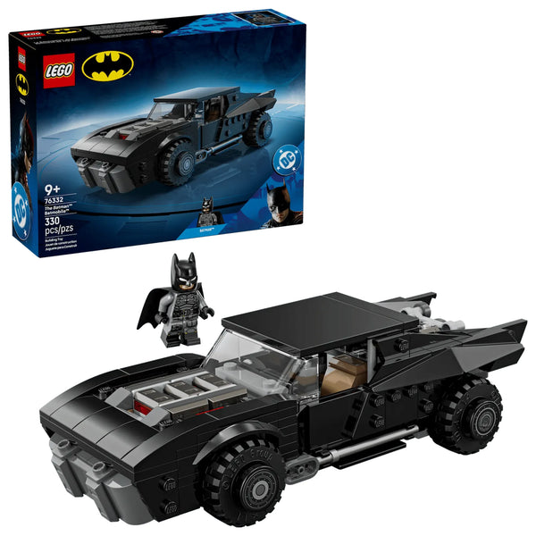 Caja y Batmóvil LEGO DC 76332 The Batman minifigura habitáculo abierto
