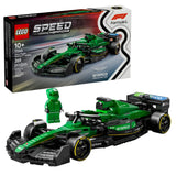 Set LEGO Speed Champions 77245 Aston Martin Aramco F1 AMR24 con 269 piezas, incluye minifigura de piloto con casco y traje oficial, detalles auténticos del monoplaza de Fórmula 1 2024 con alerón trasero, halo, suspensión de doble horquilla y neumáticos Pirelli
