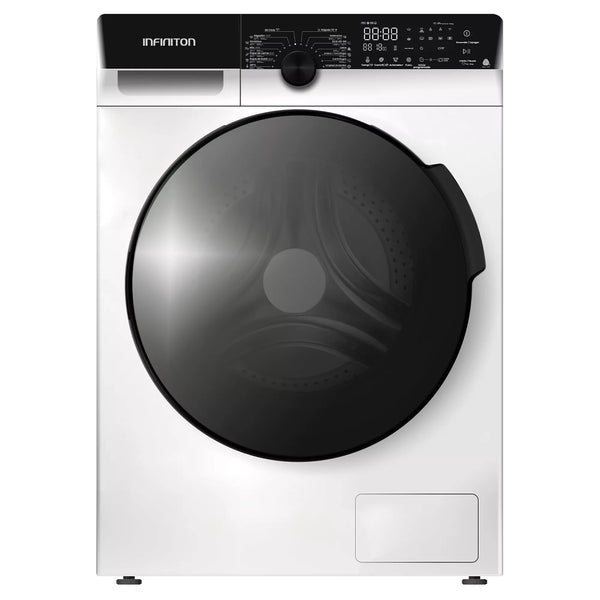 Lavadora Infiniton G124AWL de 12 kg, carga frontal, 1400 rpm, clase A, motor Inverter, color blanco