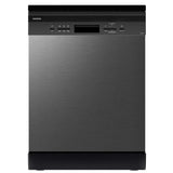 Lavavajillas Infiniton DIW-6218DD3 de 60cm con acabado Dark Inox elegante, capacidad para 14 servicios, panel de control LED y puerta de acero inoxidable oscuro
