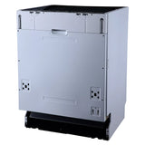 Lavavajillas integrable INFINITON DIW-BB606 de 60cm con acabado en plata y acero inoxidable, capacidad para 12 servicios, panel de control electrónico con display LED y 7 programas de lavado especializados
