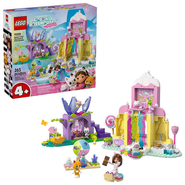 LEGO 11205 Montaña de Dulces y Jardín de Gatitos - Set de construcción de 263 piezas con figuras de Gabby, Pandy Patitas y Hadigata de La Casa de Muñecas de Gabby para niños de 4+ años
