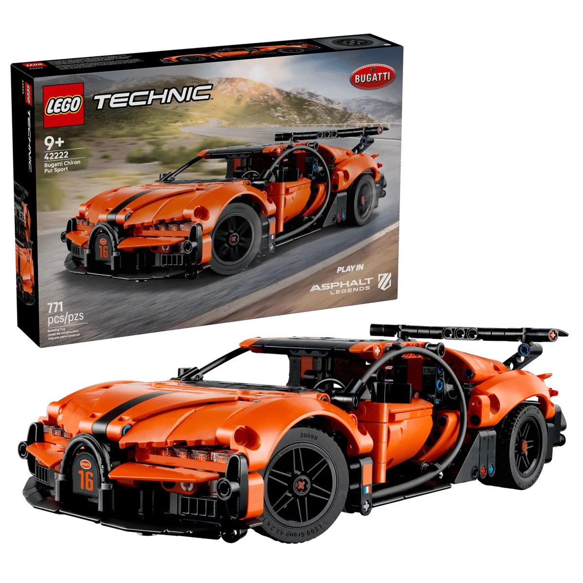 LEGO 42222 Hipercoche Bugatti Chiron Pur Sport