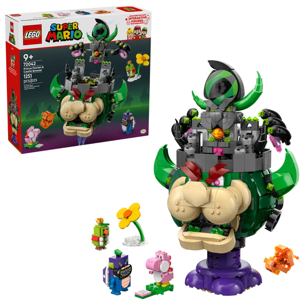 LEGO 72042 Super Mario caja del set Príncipe Florian y Bowser Castillo con 1251 piezas
