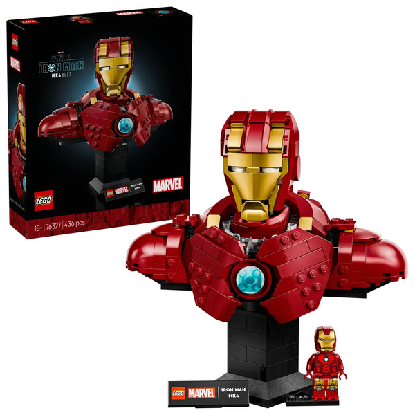 LEGO Marvel 76327: Busto de Iron Man MK4 sobre base de exposición