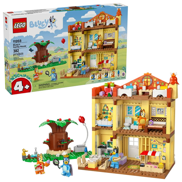 LEGO Casa Familiar de Bluey 11203 con 382 piezas, 4 minifiguras y accesorios para niños de 4+ años
