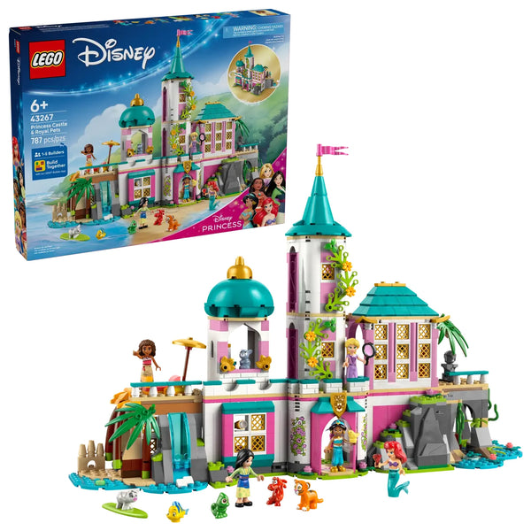 LEGO Disney 43267: Castillo de princesas con Ariel, Rapunzel y mascotas