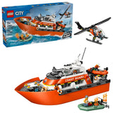 Set completo LEGO Coast Guard barco flotante helicóptero 2 lanchas
