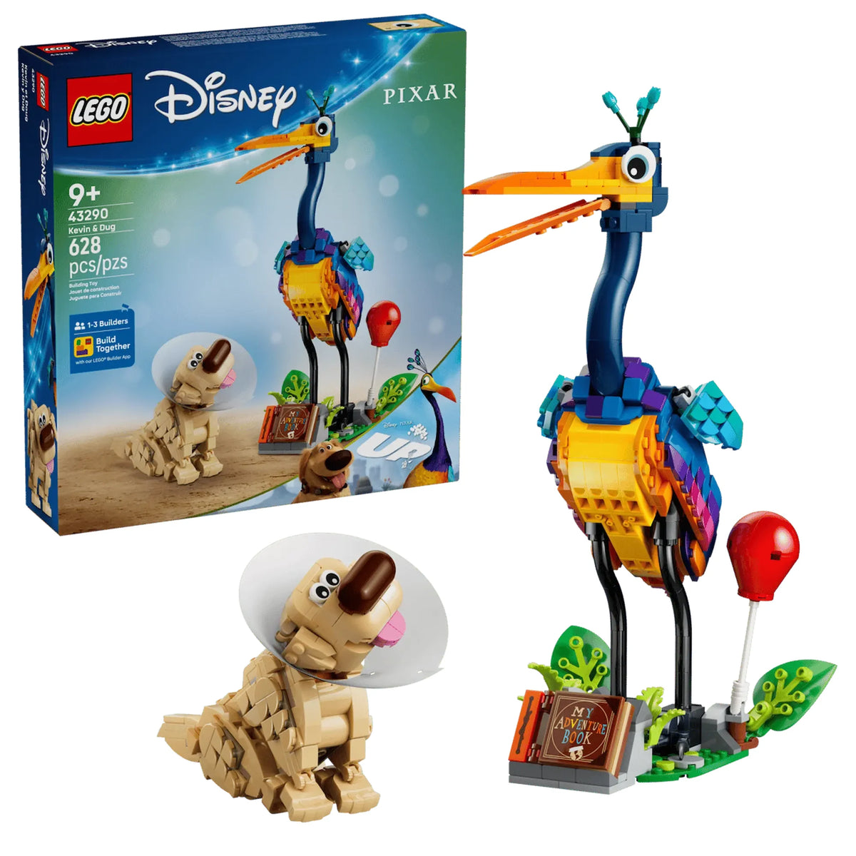 LEGO Disney 43290 caja producto Kevin pájaro multicolor Dug perro Pixar Up

