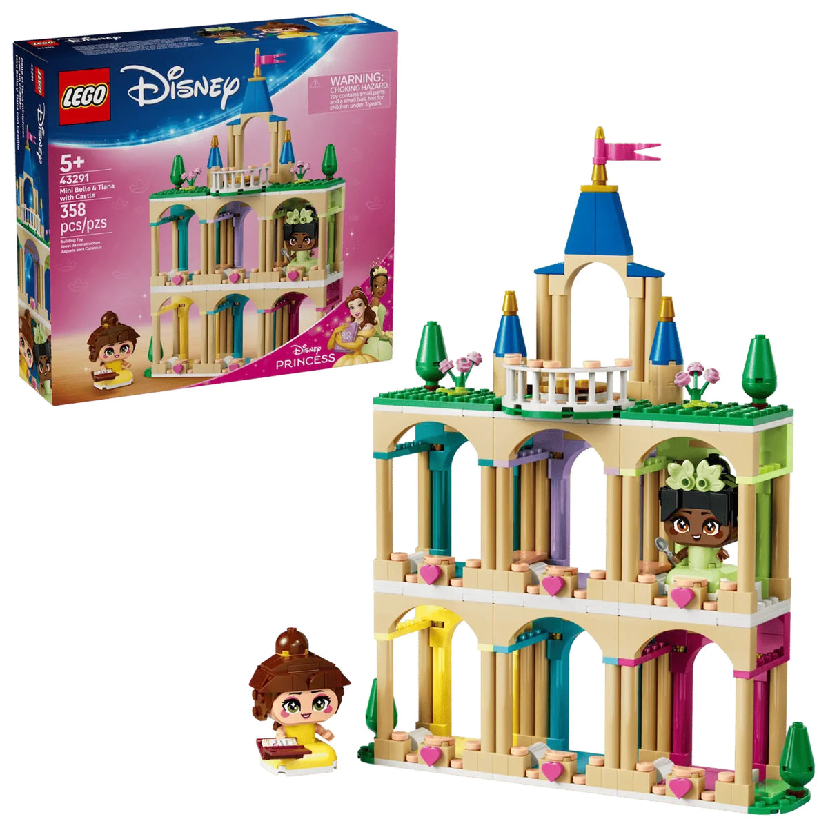 Set completo LEGO Bella Tiana castillo 3 pisos libro cuchara y decoración
