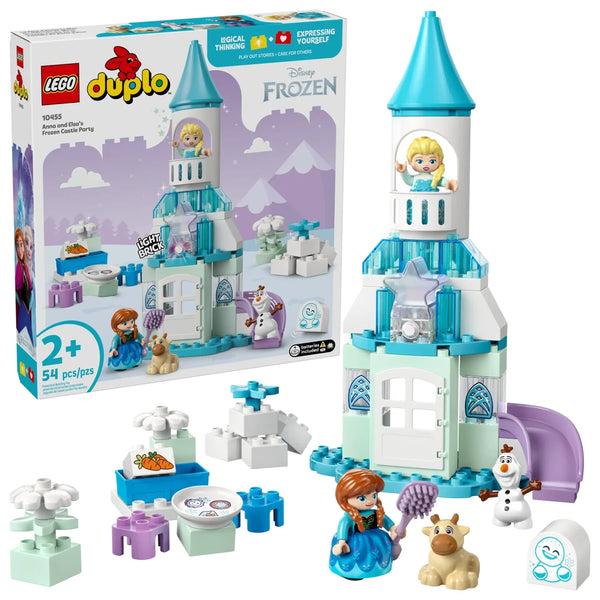Caja del set LEGO DUPLO 10455 Frozen con imagen del castillo de Anna y Elsa montado