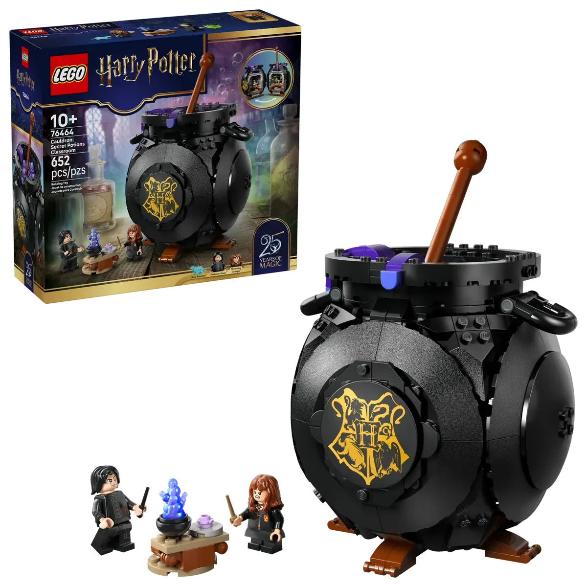 Set completo LEGO Harry Potter 76464 con caja 25 aniversario, caldero construido 20cm y minifiguras Snape
