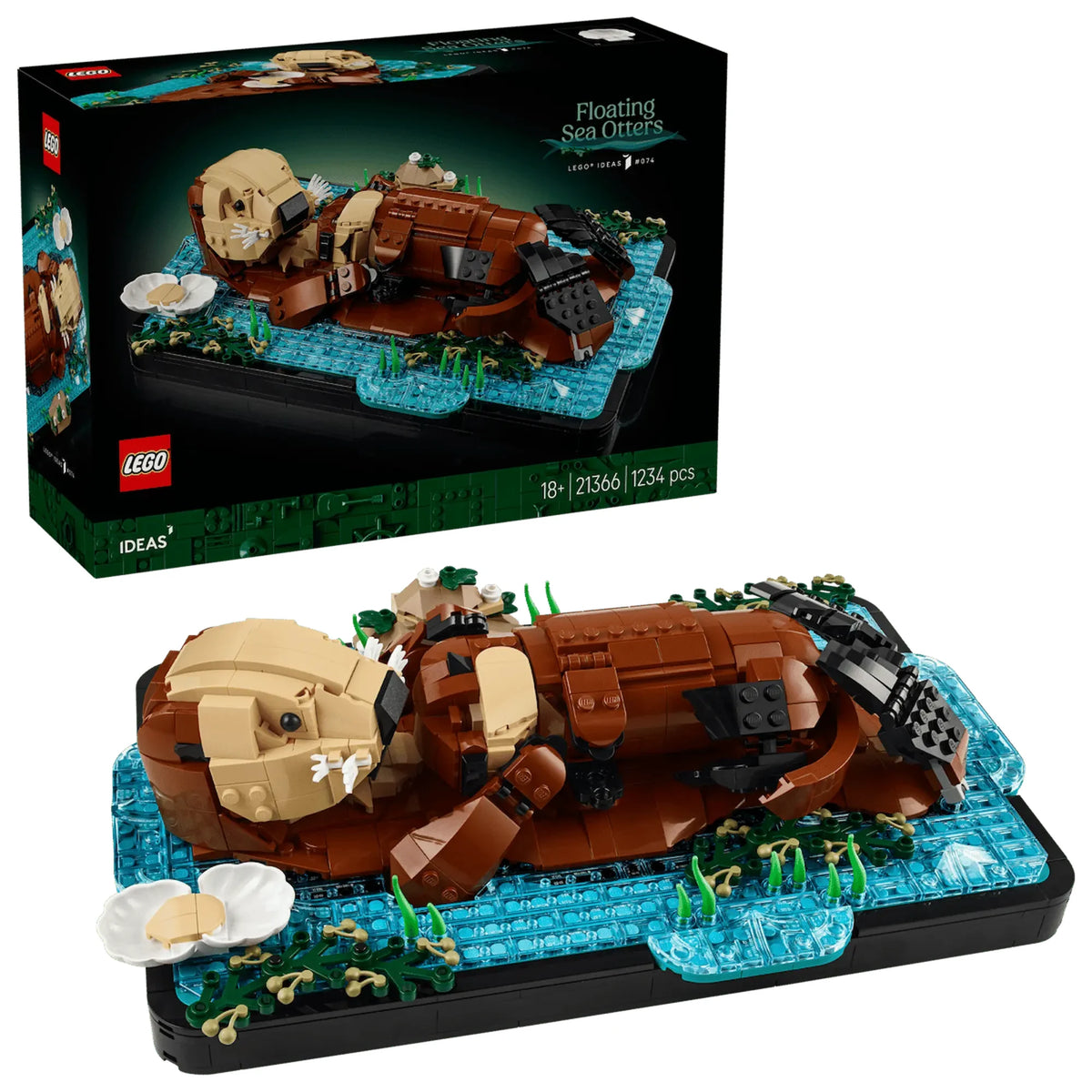 Set LEGO 21366 nutrias caja producto Ideas completo mar
