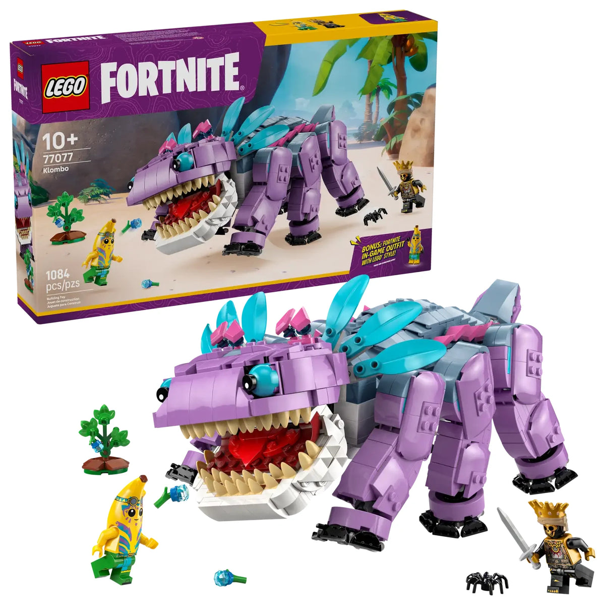 LEGO Fortnite 77077 Klombo completo con Peely y Oro
