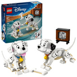 LEGO Disney 43271: Lucky y Penny sentados con expresión alegre