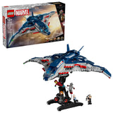 LEGO Marvel Quinjet de Vengadores Era de Ultrón 76325 - Maqueta de 1131 piezas con soporte giratorio y 5 minifiguras incluidas
