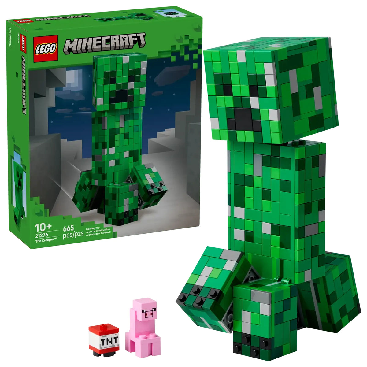 Figura LEGO® Minecraft™ El Creeper™ (21276) de gran tamaño con patas y cabeza articuladas