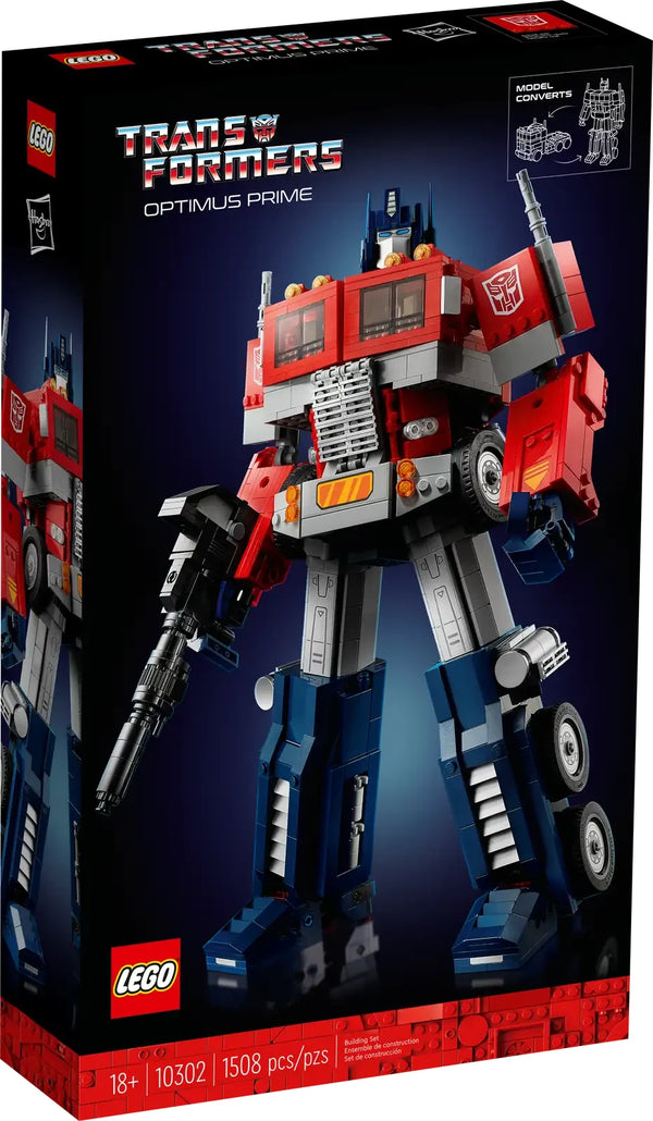Optimus Prime LEGO 10302 con accesorios de la película Transformers
