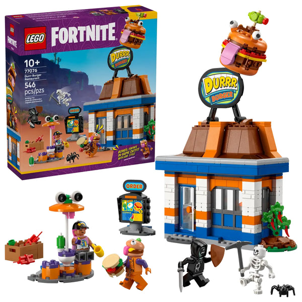 LEGO Fortnite 77076 Restaurante Hamburrrguesa completo con terraza y figuras
