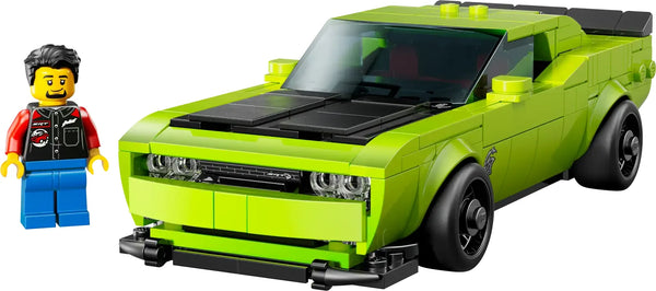 LEGO Speed Champions Dodge Challenger SRT Hellcat 77237 - Maqueta de 390 piezas con capó largo, rejilla frontal y tubo de escape doble
