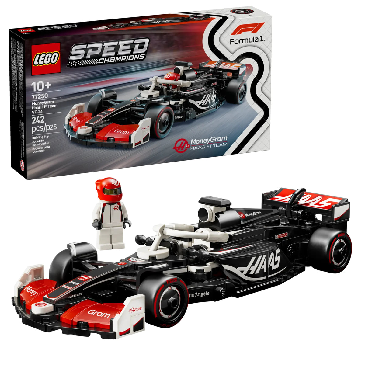 Caja del set LEGO Speed Champions 77250 con imagen del coche
