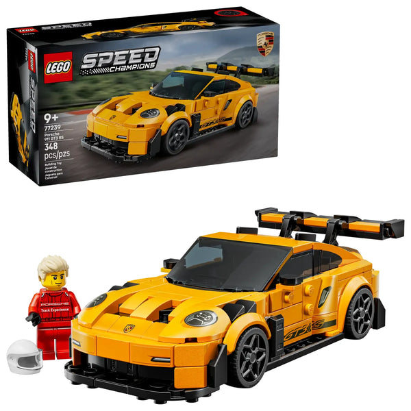 LEGO Speed Champions Porsche 911 GT3 RS 77239 - Maqueta de 348 piezas con alerón trasero, tomas de aire y llantas auténticas
