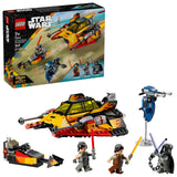 LEGO Star Wars Speeder de Nieve Force Burner 75414 - Set de 349 piezas con pegatinas de llamas, doble cabina y moto speeder oculta
