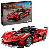 LEGO Technic Ferrari FXX K 42212 - Maqueta supercoche de 897 piezas con puertas mariposa, motor V12 visible y color rojo emblemático
