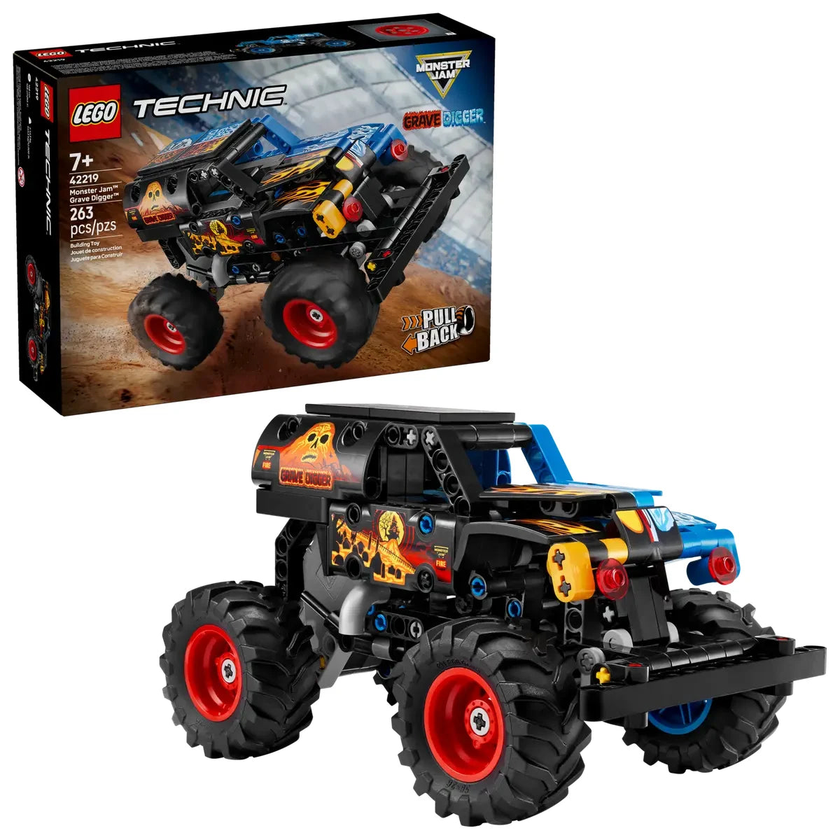 Caja trasera LEGO Technic Monster Jam Grave Digger Fuego y Hielo ref. 42219