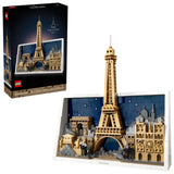 Caja trasera LEGO Architecture París mostrando monumentos ref. 21064