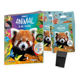 Pack Panini Mundo Animal de Mil Colores: álbum, 2 ecoblísteres de 10 sobres y deck box negra