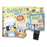 Pack Panini Bluey Funny Yummy: álbum, 2 ecoblísteres de 10 sobres y deck box negra