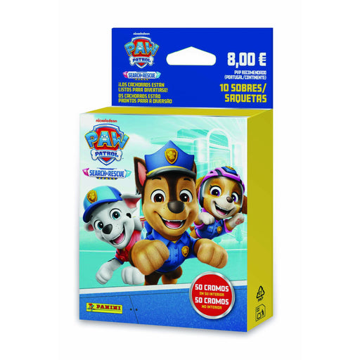 Ecoblíster Panini Paw Patrol 12 con 10 sobres y 50 cromos de la Patrulla Canina