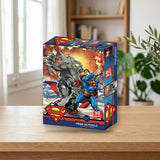 Prime 3D - Puzzle lenticular 300 piezas 3D Superman vs. Doomsday (33004) sobre una mesa de madera
