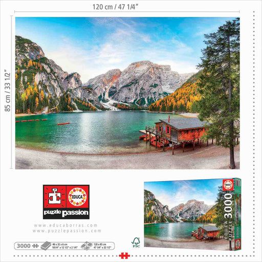 puzzle grande paisaje otoñal con lago
con medidas