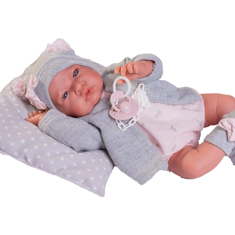 Recién Nacida Lúa con cojín y chaqueta — Muñecas Antonio Juan, ref. 33086 (vista 3)
